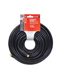 100FT RG6 COAX CBL BLK