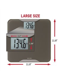 DIG GLS BATH SCALE TAUPE