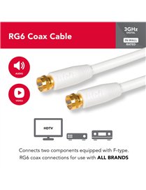 6FT RG6 CABLE WHT