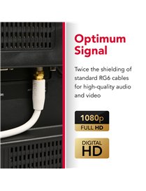 6FT RG6 CABLE WHT