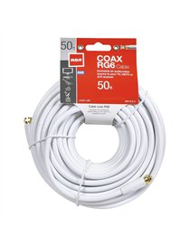 50FT RG6 COAX CABLE WHT