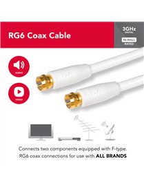 50FT RG6 COAX CABLE WHT