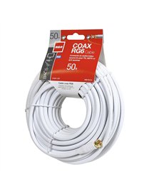 50FT RG6 COAX CABLE WHT