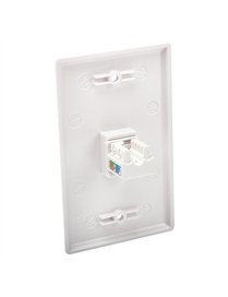 CAT5E/6 WALL PLATE SINGLE