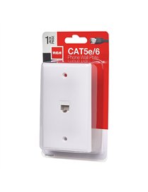 CAT5E/6 WALL PLATE SINGLE