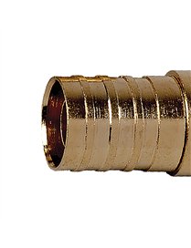 4PK RG6 CRIMP CONNCT GLD