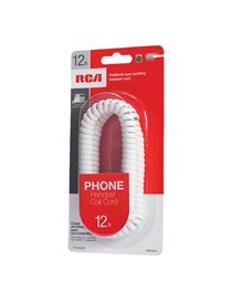 12FT PHONE COIL CORD WHT