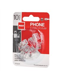 10PK MOD PHONE JACKS CLR