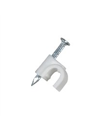 20PK COAX CABLE CLIPS WHT