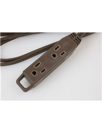 8' 3 OUT EXT CORD WH BRN