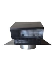 6IN ROOF CAP BLK COLLAR