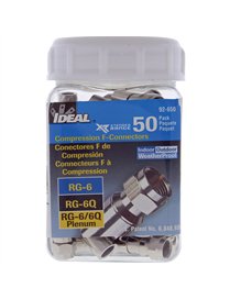 50PK RG6-F CMPRSSN CNCTR