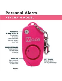 PRSNL ALARM KEYCHAIN PNK