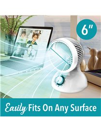 6IN 3SPD OSC DSK FAN WHT