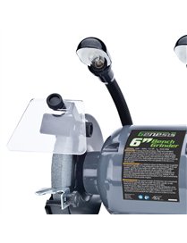 6IN BENCH GRINDER W/LGHTS