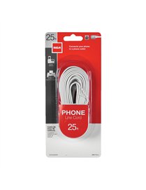 25FT PHN LINE CORD WHT