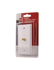 WALLPLATE COAX SNGL WHT