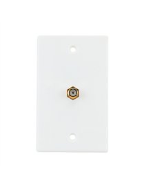 WALLPLATE COAX SNGL WHT