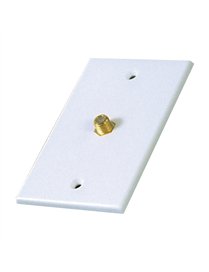 WALLPLATE COAX SNGL WHT