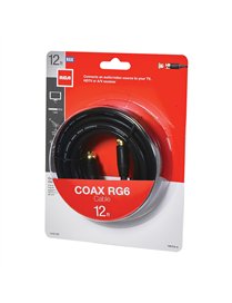 12FT RG6 COAX CBL BLK
