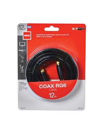 12FT RG6 COAX CBL BLK