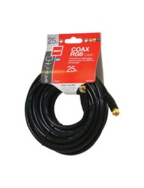 25FT RG6 COAX CBL BLK
