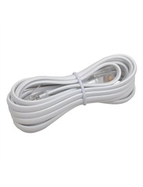 7FT MOD PHONE CORD WHT