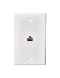 CAT5E/6 WALL PLATE SINGLE