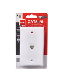 CAT5E/6 WALL PLATE SINGLE