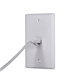 CAT5E/6 WALL PLATE SINGLE