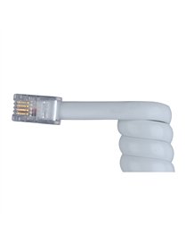 12FT PHONE COIL CORD WHT