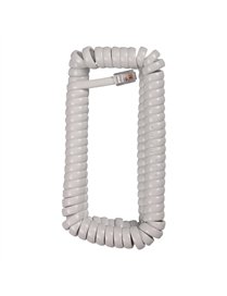 12FT PHONE COIL CORD WHT