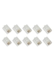 10PK MOD PHONE JACKS CLR