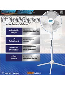 16IN OSC FAN W/PED BASE