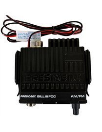 PRESIDENT BILL III FCC 40-Channel 12-Volt AM/FM Weatherband Ultracompact CB Radio with P-Channels and NRC, TXUS201-1